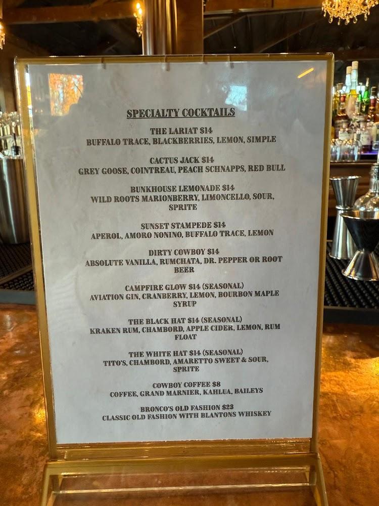 Bronco Kelly's Menu image 3